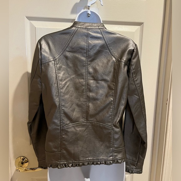Baccini man-made metallic leather jacket - Picture 8 of 15